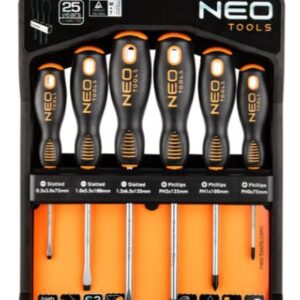 NEO TOOLS – Punte per cacciavite con supporto, 73 pezzi