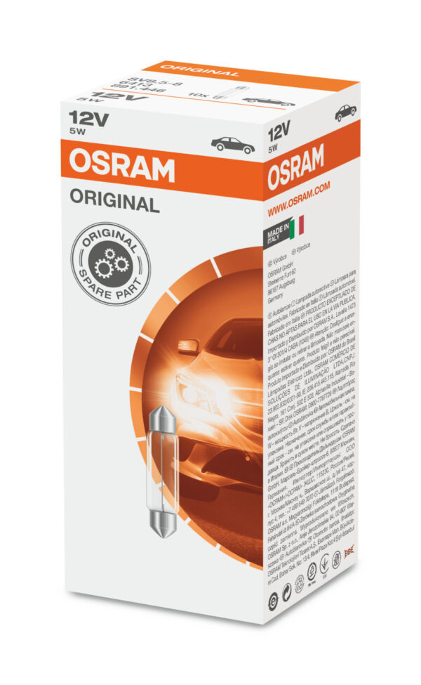 Lampadina per interni Osram  STANDARD 6413  5W 12V SV8,5-8 lampada a siluro