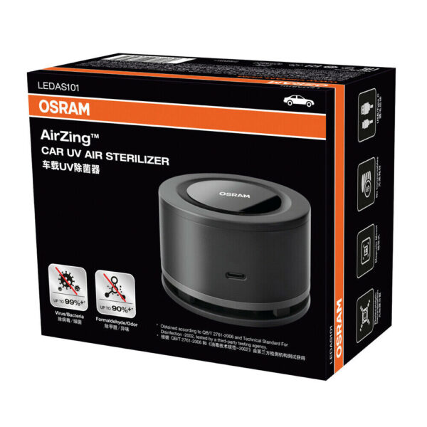 Purificatore d’aria Osram  AirZing Mini Air Purifier LEDAS101 2W 5V USB-C 80x80x50